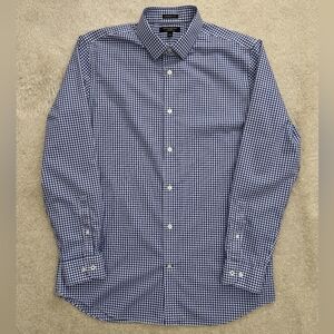 Banana Republic non-iron dress shirt large blue white